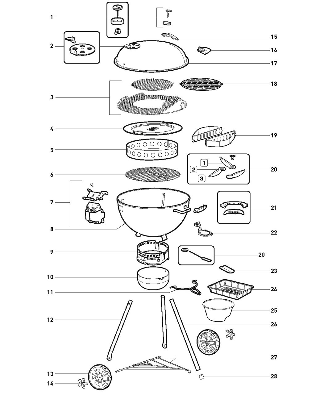Explosionszeichnung Ersatzteile