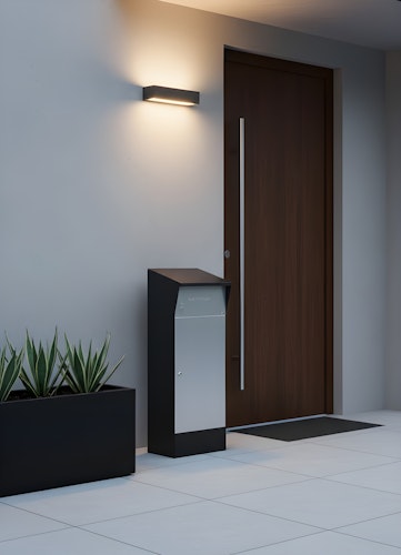 ALLUX Bjørn Paket-Briefkasten mit LED-Licht