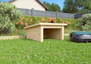 Vorschaubild Karibu Rasenmähroboterhaus 2 Pultdach - B 73 x T 96 x 48 cm - 19 mm