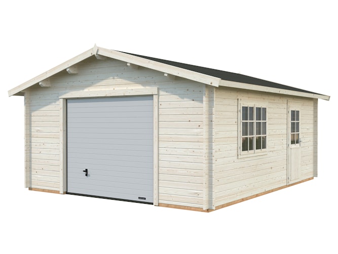 Palmako Garage Roger 23,9 m² - 44 mm - mit Sektionaltor