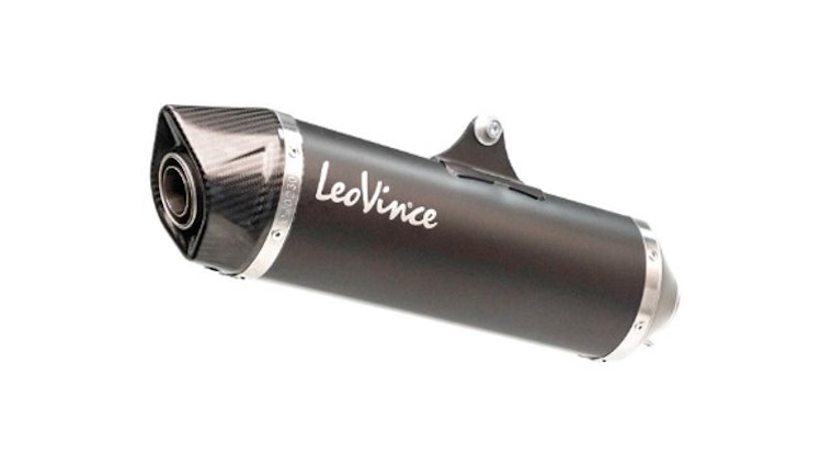 LeoVince Komplettanlage Edelstahl SBK NERO für PIAGGIO VESPA PRIMAVERA/SPRINT 125 3V mit Katalysator