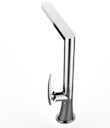 Vorschaubild Wasserhahn Küchenarmatur, LEAF, mit 360° schwenkbarem superflachem Auslauf , Verchromt