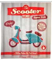Wenko  Duschvorhang Vintage Scooter antischimmel