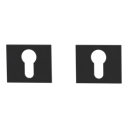 Vorschaubild Griffwerk FRAME | DESIGN MANUFAKTUR ROSETTE -Graphitschwarz Rosettenpaar eckig -Prontofix -PZ