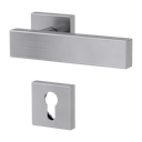 Vorschaubild Griffwerk Türgriff CARLA SQUARE Klippgarnitur- Edelstahl matt