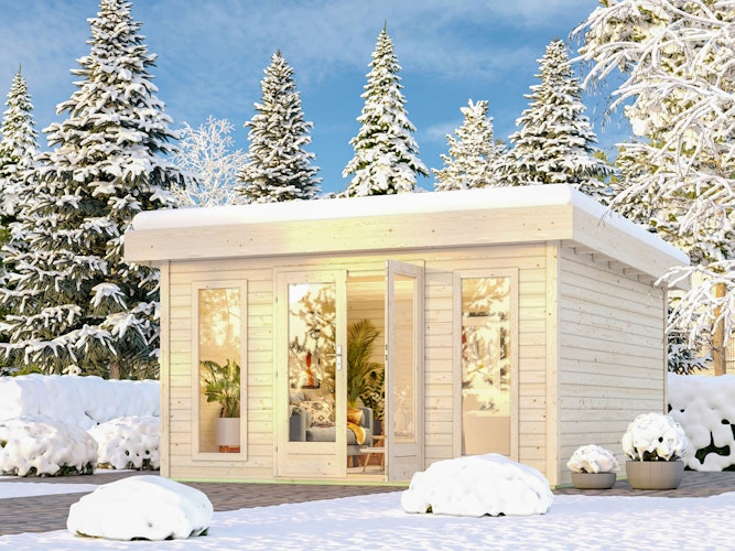 Karibu Gartenhaus North - 38 mm mit erhöhter Schneelast (185 kg/m²)