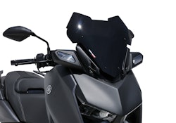 ERMAX Scooterscheibe Sport Acrylic durchsichtig Schwarz getönt für YAMAHA XMAX 300 / Tech MAX