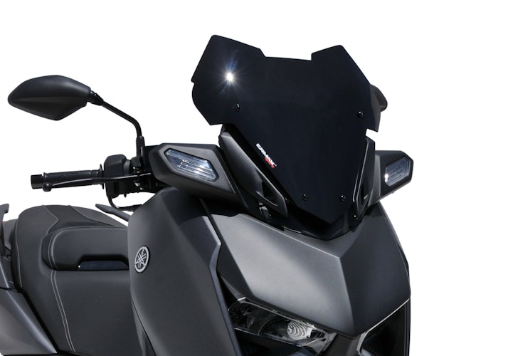 ERMAX Scooterscheibe Sport Acrylic durchsichtig Schwarz getönt für YAMAHA XMAX 300 / Tech MAX