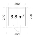 Vorschaubild Palmako Gartenhaus Vivian 3,8 m² - 28 mm