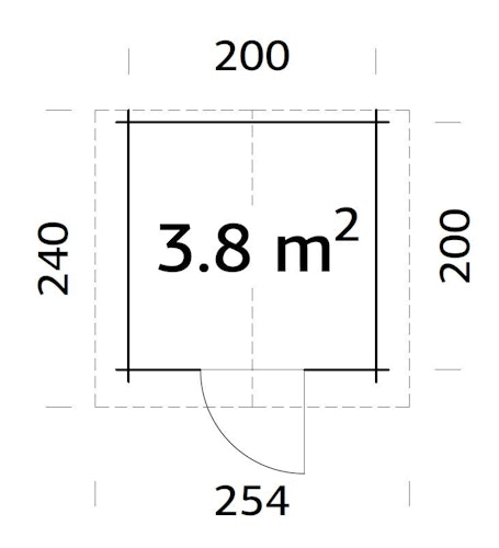 Palmako Gartenhaus Vivian 3,8 m² - 28 mm
