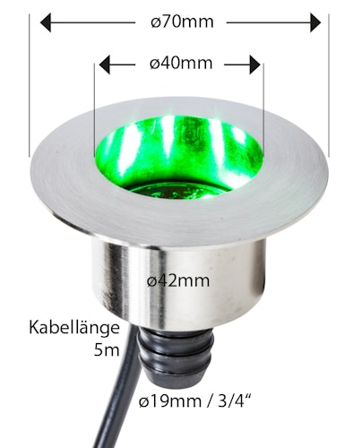Heissner RGB-Quellsteinbeleuchtung, inkl. Trafo und RGB-Controller (L490-00)