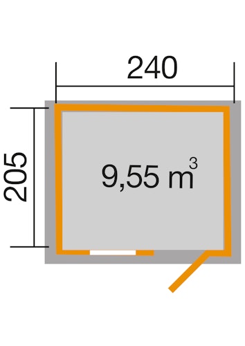 Weka Gartenhaus 123 - 28 mm