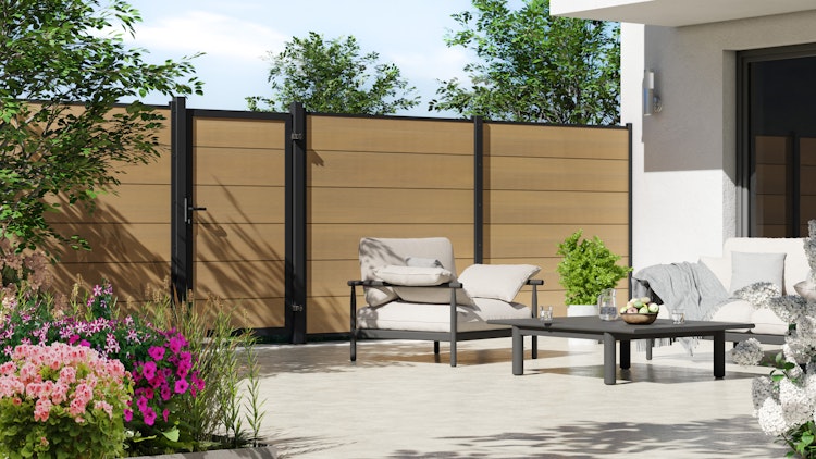 TraumGarten System WPC Platinum XL Zaun-Set