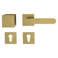 Griffwerk Wechselgarnitur VAYA 291 AVUS fast2fix Fast2Fix  Rosetten eckig Knopf SQUARE Gold matt R