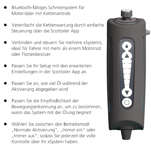 Scottoiler micro xSystem 3.0+ mit Bluetooth