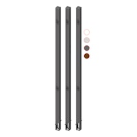 TraumGarten Torpfosten-Set 3fach zum Einbetonieren Torhöhe 180 cm