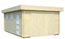Vorschaubild Palmako Garage Rasmus 19,0 m² - 44 mm - mit Holztor