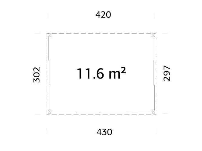 Palmako Glashaus Lumi 11,6 m² (Wintergartenanbau) - Slide