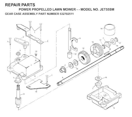 Husqvarna Rasenmäher gelegentliche Nutzung JET55S, JET55SM, 954170014, 1999-02