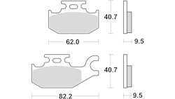 TRW Bremsbelag Typ SI Sintermetall mit ABE, Bremsbelag "MCB 724" Satz