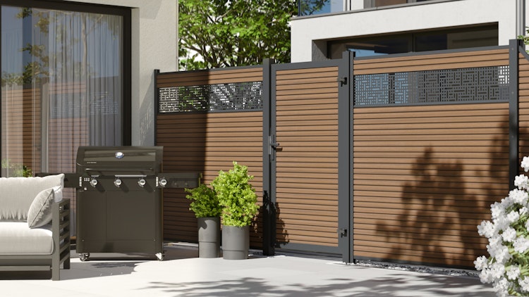 TraumGarten SYSTEM NEO PLATINUM Einzeltor Anthrazit-Rahmen 980 x 1800 mm