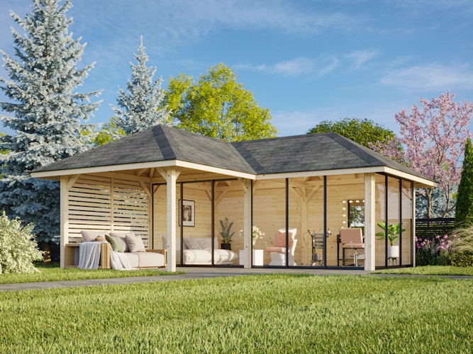 Palmako Pavillon Bianca 24,9 m² Set 214 Slide - 28 mm