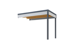 Weka Anbaudach für Gartenhaus Batu 1 - 150 oder 300 cm Breite