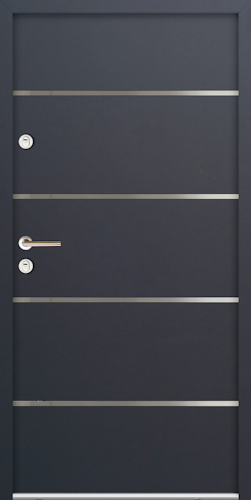 Krongart Stahl-Nebeneingangstür ATU68 Modell 502 mit 4 Streifen