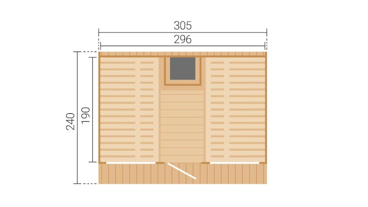 Weka Design Saunahaus Elva mit Thermoholz - 28/42 mm