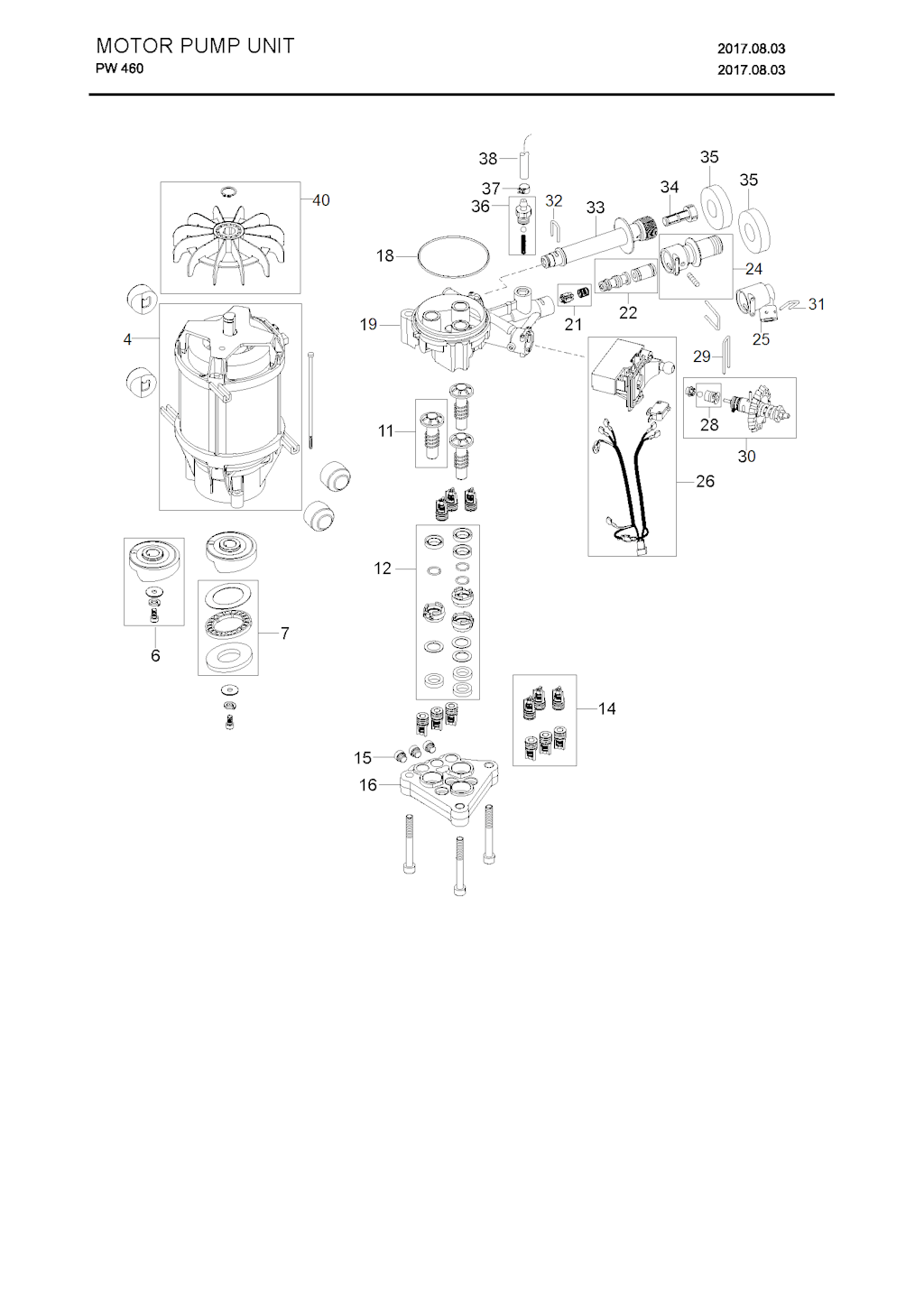 Explosionszeichnung Ersatzteile