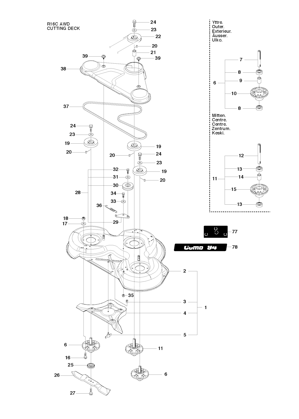 Explosionszeichnung Ersatzteile