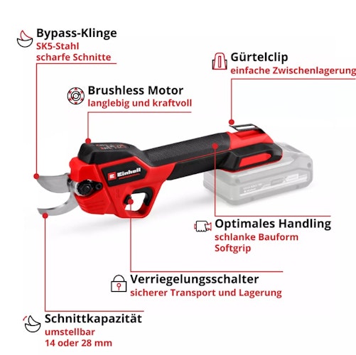 Einhell PROFESSIONAL Akku-Astschere GP-LS 18/28 Li BL-Solo 3408320
