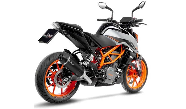 LeoVince SLIP-ON Edelstahl SBK LV ONE EVO Schwarz für KTM DUKE 125/390