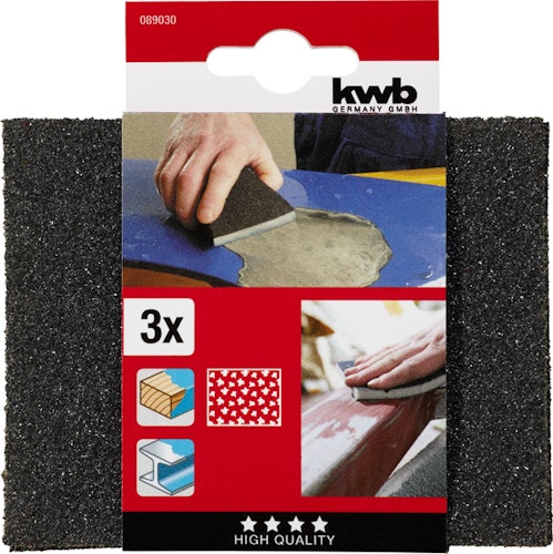 kwb 3 Schleifschwämme grob 89030