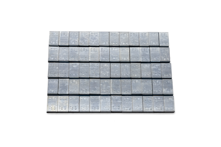 BTR Stahl-Klebegewicht Kiste Silber - 100 Riegel