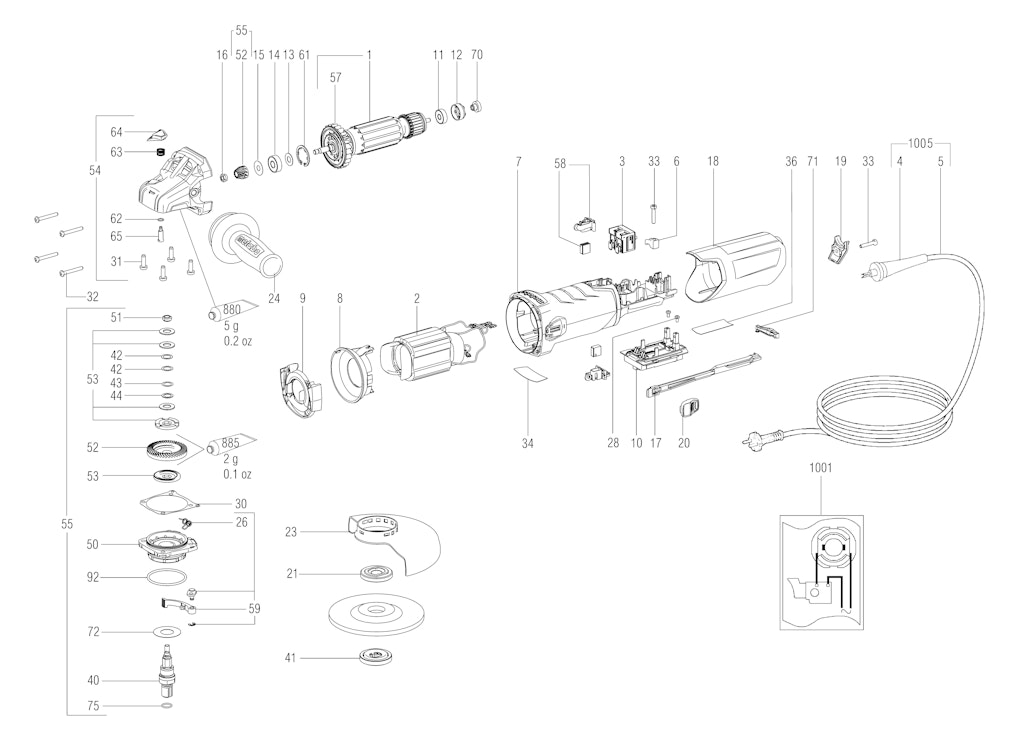 Explosionszeichnung Ersatzteile
