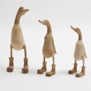 Vorschaubild BambusBASIS Deko Ente mit Stiefeln - handgefertigt