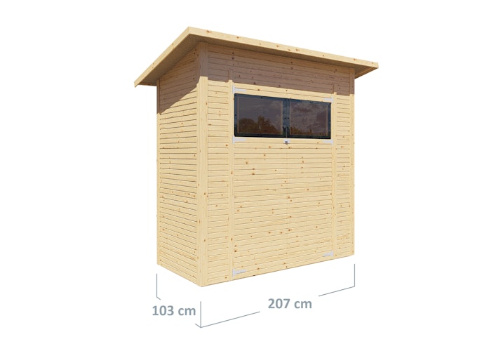 Bertilo Gartenhaus Pent Modern 1 - 18 mm