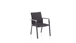 Kettler Stapelsessel RASMUS, Aluminium Anthrazit / Outdoorgewebe Charcoal, Alu-Armlehnen - Auslaufartikel