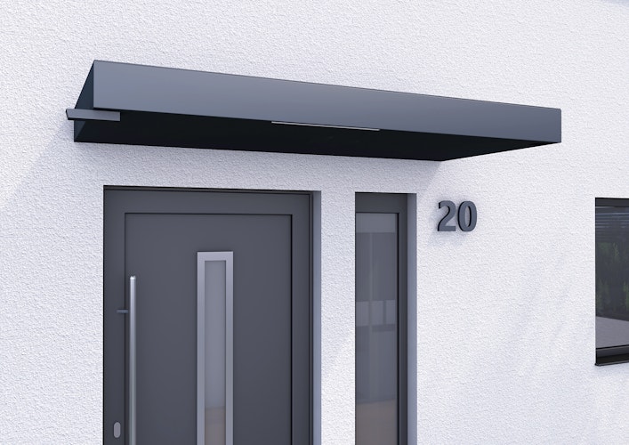 Gutta Rechteckvordach BS Plus 250 inkl. Wasserspeier (neues Modell)