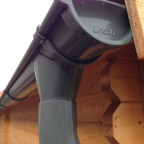 Metall Dachrinnenset für Skan Holz Terrassenüberdachung Andria/Ancona 541 cm mit Kunststofffallrohr(en)