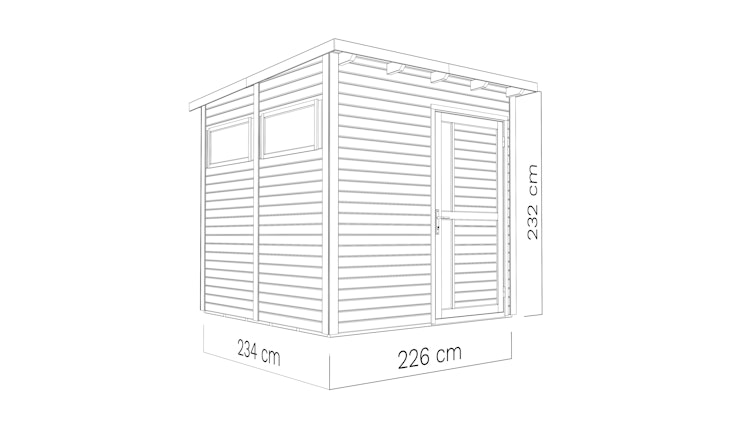 Bertilo Gartenhaus Pentus 2 - 19 mm