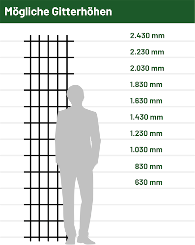 LEGI- Doppelstabmatte R-S -  8/6/8 - 2500 mm