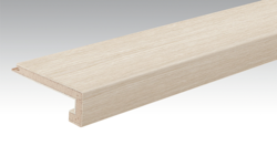 MEISTER Treppenkante Parkett U-Profil 2150 x 13 mm 9003 Eiche authentic weiß gekälkt ultramattlackiert