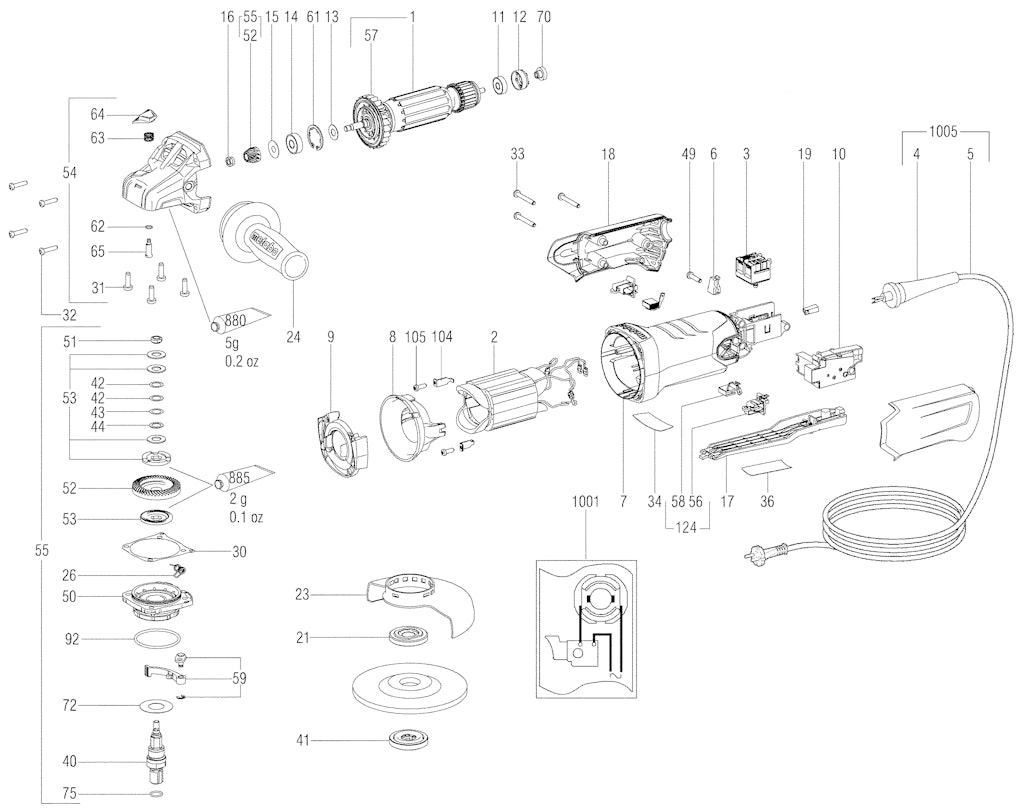 Explosionszeichnung Ersatzteile