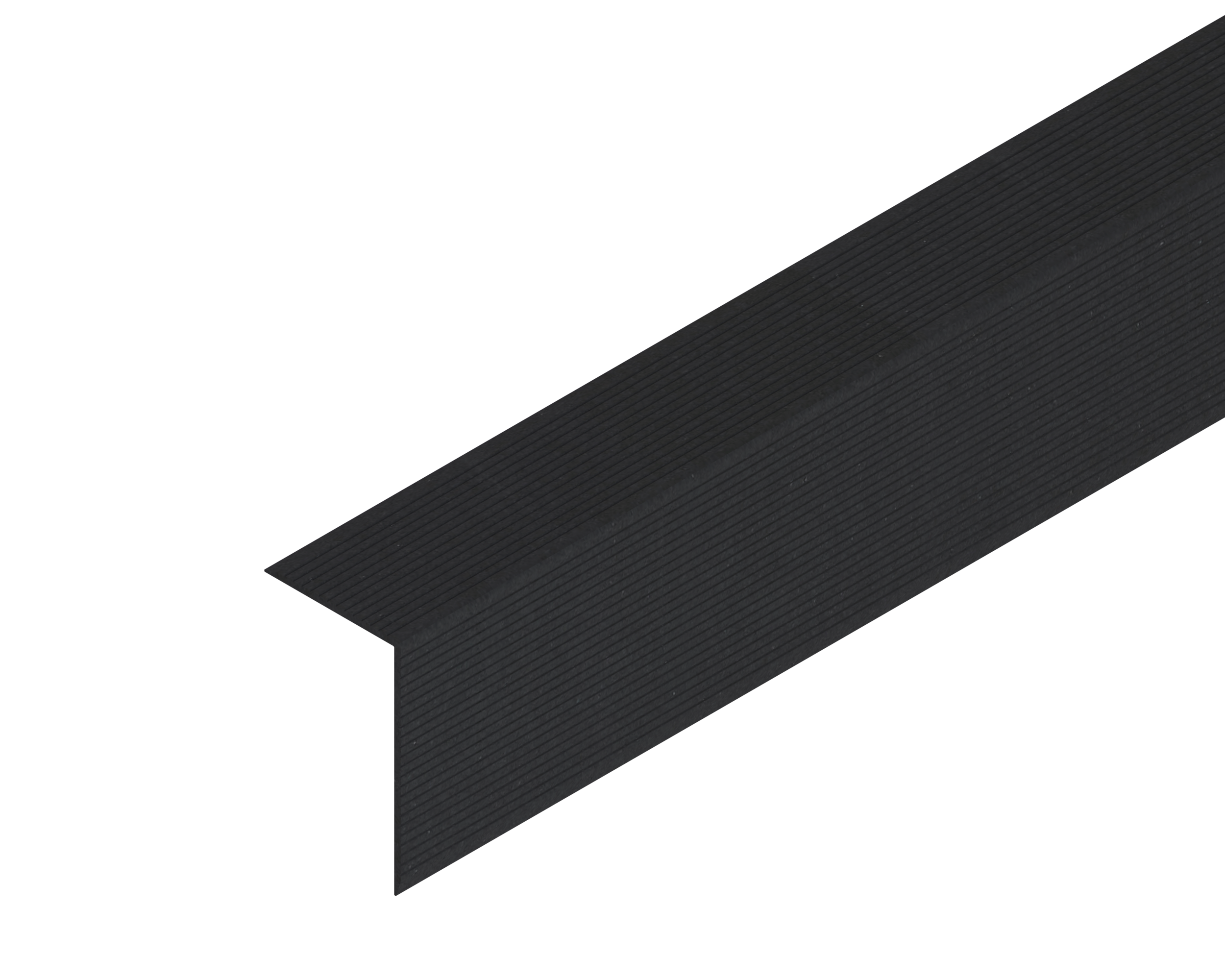 OSMO Multi-Deck Abschlussleiste Alu geriffelt schwarz 40 x 65x 2900 mm