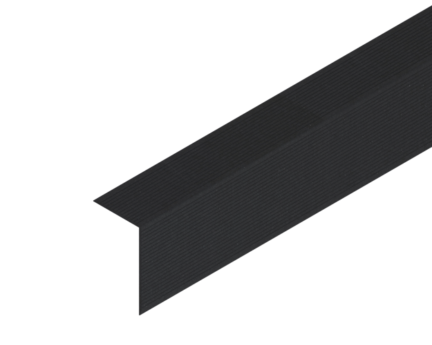 OSMO Multi-Deck Abschlussleiste Alu geriffelt schwarz 40 x 65x 2900 mm