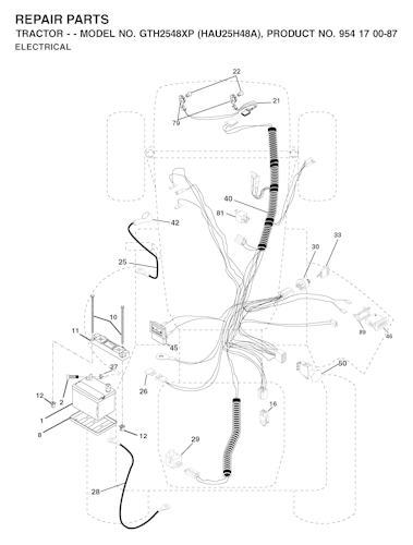 Husqvarna Gartentraktoren GTH2548 XP, HAU25H48A, 954170087, 2003-01