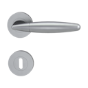 Vorschaubild Griffwerk Türgriff VIOLA Schraubtechnik GK4 Rosetten rund unverschließbar Perla Silbermatt- Auslaufartikel