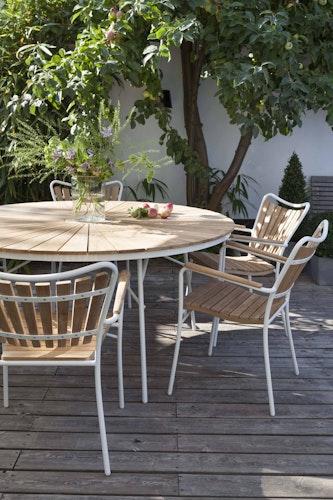 Cinas Klapptisch ELLEN, Aluminium / Teak